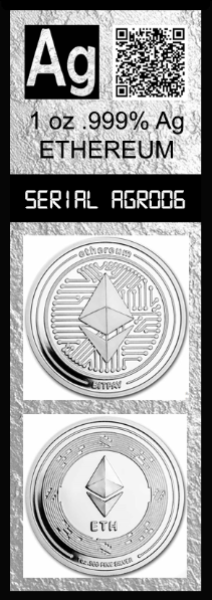 Serial AGR006 Ethereum Silver Round