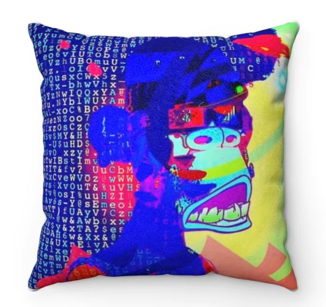 MAYC X Coded Ape Faux Suede NFT/Physical Pillow