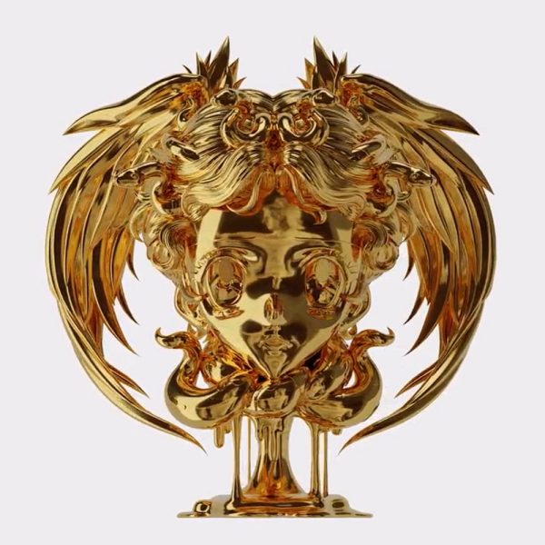 Head of Medusa Gold Edition NFT with Physical Sculpture