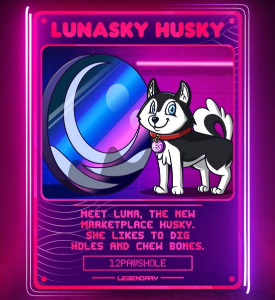 LunaSky Husky - Legendary NFT/Physical Trading Card